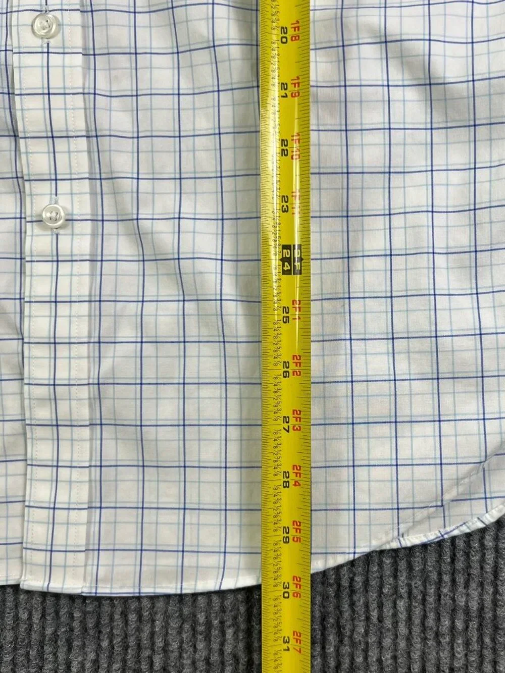 J Crew Ludlow Dress Shirt Mens 15.5 33 Blue Check Long Sleeve Classic Fit Preppy